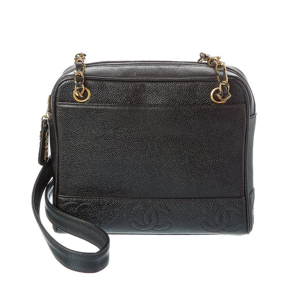 Chanel Black Caviar Golden Cross Shoulder Bag (Authentic Pre-Loved)